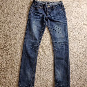 Vanilla Star V STAR Distressed Low Denim Straight Jeans Women's Juniors Size 5